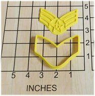 US Air Force Senior Airman Stripes Shaped Cookie Cutter and Stamp #1056 N2
