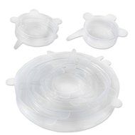6pcs Universal Silicone Suction Lid-bowl Pan Cooking Pot Lid-silicon Stretch Lid-Blue N6