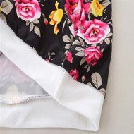 Clothes Set ,BeautyVan Newborn Baby Floral Print Long Sleeve Tops +Stripe Pants Hat Outfits Set Clothes (6M, Black) N2