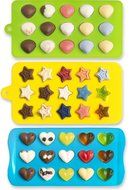 Wocuz Candy Molds &amp; Ice Cube Trays - Hearts, Stars &amp; Shells - Silicone Chocolate Molds - Fun, Toy Kids Set N4