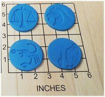 12 Zodiac Astrology Signs Shaped Cookie Cutter and Stamp Set #1168 N3