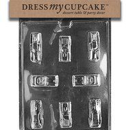 Dress My Cupcake Chocolate Candy Mold, Cars