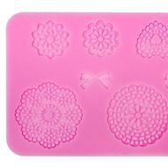 DIY Fondant Cake Lace Sugar Craft Mat Cake Texture Mold Pink N3