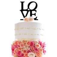 Ecape Acrylic Wedding Cake Toppers Custom Love You More Cake Toppers Cake Decoration Black Pack of 1 N52