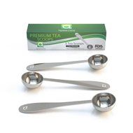 Tea Scoop (Set of 3) - Premium Stainless Steel Measuring Spoons for Loose Leaf Tea, Coffee and More (1.5 tsp) N10
