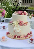 Ecape Acrylic Wedding Cake Toppers Custom Love You More Cake Toppers Cake Decoration Black Pack of 1 N55