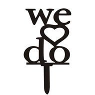 Ecape Acrylic Wedding Cake Toppers Custom Love You More Cake Toppers Cake Decoration Black Pack of 1 N56