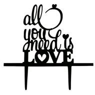 Ecape Acrylic Wedding Cake Toppers Custom Love You More Cake Toppers Cake Decoration Black Pack of 1 N57