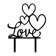 Ecape Acrylic Wedding Cake Toppers Custom Love You More Cake Toppers Cake Decoration Black Pack of 1 N58