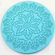 Y&amp;XL&amp;H Lace Fondant Cake Chocolate Resin Clay Candy Silicone Mold, L12.6cmW12.6cmH0.4cm(Color radom)