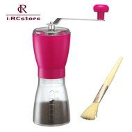 RC Professional Manual Ceramic Burr Coffee Grinder, Hand-crank Coffee Mill, Includes Brush, Black N23