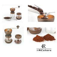 RC Professional Manual Ceramic Burr Coffee Grinder, Hand-crank Coffee Mill, Includes Brush, Black N29
