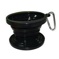 JSS Silicone Coffee Filter Dripper, Food Grade Collapsible Coffee Filter cone with Free Hook (Black) N12