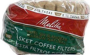 Melitta Basket Coffee Filters Natural Brown Unbleached 100 Count