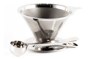 Stainless Steel Coffee Filter with Cup Stand,Reusable Paperless Pour Over Coffee Dripper and Measuring Coffee... N5