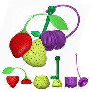 Tea Infusers, Cute Loose Leaf Cup/Mug Tea Set. Silicone Strawberry, Pear, and Rose Strainers. Doesn&#039;t rust like... N2