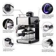 4-Cup 800W 3.5bar Mini Steam Espresso Office Coffee Maker Stainless Steel Coffee Machine For Home Use Ship from... N7