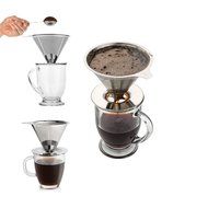 Stainless Steel Coffee Filter with Cup Stand,Reusable Paperless Pour Over Coffee Dripper and Measuring Coffee... N6