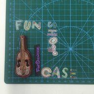 Funshowcase 6 Cavities Cello or Violin Music Theme Chocolate Candy Silicone Mold for Fondant Cake Decoration,...