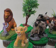 LION KING 11 Piece Birthday CUPCAKE Topper Set Featuring Simba, Nala, Scar, Timon, Zazu, Hyena's, and Mufasa,... N6