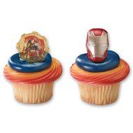 DecoPac Cupcake Rings, Iron Man 3, Two Designs, 12 Pieces N7
