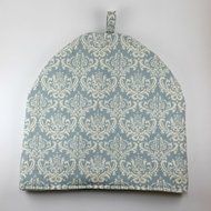 Blue Brocade, French Press Cozy Cover, 8 cup, Insulated, Handmade Coffee Gift N2