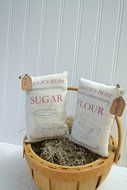 Primitive feed sacks pillow tucks bowl filler N5