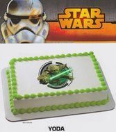 Star Wars Yoda Edible Icing Cake Image