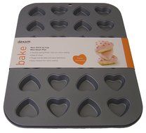 Dexam Non-Stick 24 Hole Mini Heart Shaped Pan Tray Tin