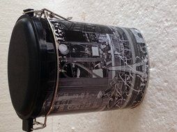PARIS - EIFFEL TOWER - Retro Style OVAL Tea Caddy/Coffee Tin/ Kitchen Storage Tin N2