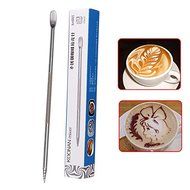 Yosoo Stainless Steel Coffee Latte Cappuccino Decorating Tool Foam Art Pen for Cappuccino Latte Espresso Household...