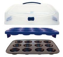 Entemann's ENT29110 24 Count Cupcake Carrier with Pan and Top Load Doors