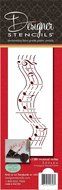 Designer Stencils C158t Musical Notes Cake Stencil (Short Version), Beige/semi-transparent N2