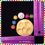 5 Piece LADYBUG Fondant Mold Chocolate Candy Gumpaste Isomalt Soap Resin Clay