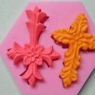 Genenic Silicone Fondant Sugarcraft Mold Cake Decorating Mould Cross Shape N6