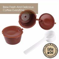 Coffee Chef (TM ) 2Pcs Refillable Nescafe Dolce Gusto Capsule With 1Pcs Spoon | Reusable and Compatible with Mini... N4