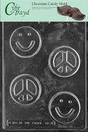 Cybrtrayd K113 Smile Face/Peace Bar Chocolate Candy Mold with Exclusive Cybrtrayd Copyrighted Chocolate Molding...