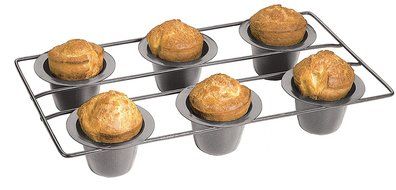 Fox Run Nonstick 6 Cup Linking Popover Muffin Pan Baking Bakeware Breakfast