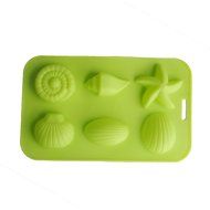 Yunko 6 Cavity Starfish Conch Shell Shape Baking Silicone Cake Mold Ice Cube Mold Cookie Mold Soap Candle Mould