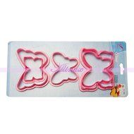 Generic 5Pcs/Set Butterfly Shape Sugarcraft Cutter Plunger Fondant Cake Paste Decorating Mould N3