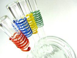 Hummingbird Glass Straws with Cleaning Brush (2 Pack), 8" x 9.5mm, Blue N16