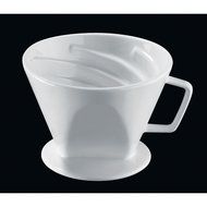 Cilio Premium Vienna Akantus Four Cup Coffee Filter Holder in White Porcelain N2