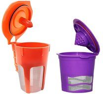Fill N Save 2 Piece [Starter Pack] Reusable K Cup and Carafe Coffee Filter for the Keurig 2.0, K200, K300, K400... N5
