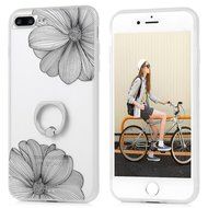 Badalink iPhone 7 Plus Case (5.5") 360 Degree Rotating Ring Holder Kickstand Shockproof Soft TPU Bumper Frame... N32