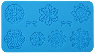 5pc Cake Decorating Molds- Premium Silicone Decoration Molds for Sugarcraft, Fondant, Gumpaste, Resin Mold, Lace... N6