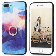 Badalink iPhone 7 Plus Case (5.5") 360 Degree Rotating Ring Holder Kickstand Shockproof Soft TPU Bumper Frame... N39