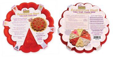 Zanda Panda 9 Inch Kaleidoscope Heart Mold, Bright Red