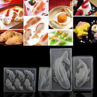 HeroNeo&reg; DIY 3D Koi Fish Plastic Cake Chocolate Mould Jelly Handmade Sugarcraft Mold (Large Koi Fish) N4