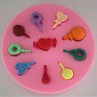 Y&amp;XL&amp;H Lollipop Collection Fondant Cake Silicone Mold Cake Decoration Tools,L7cmW7cmH1cm N2