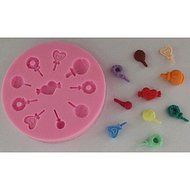 Y&amp;XL&amp;H Lollipop Collection Fondant Cake Silicone Mold Cake Decoration Tools,L7cmW7cmH1cm N3